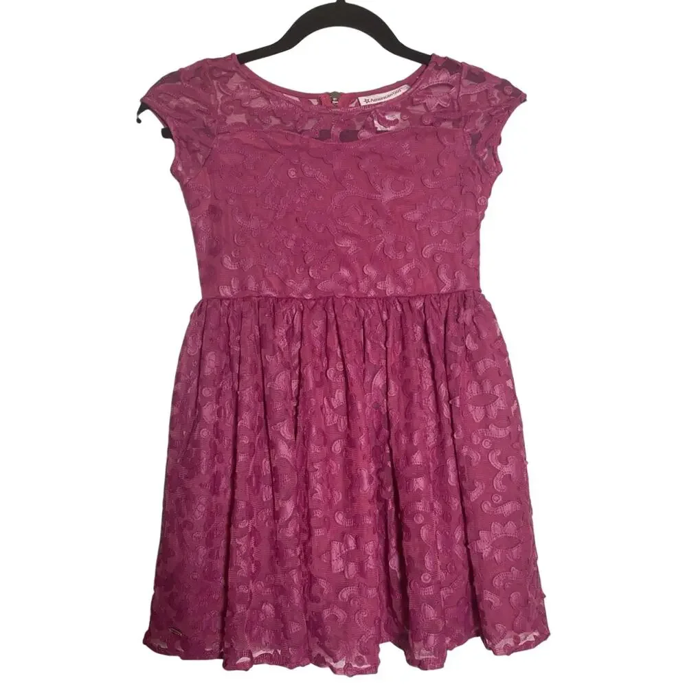 American Girl Merry Magenta children’s dress size 7 Missing Belt